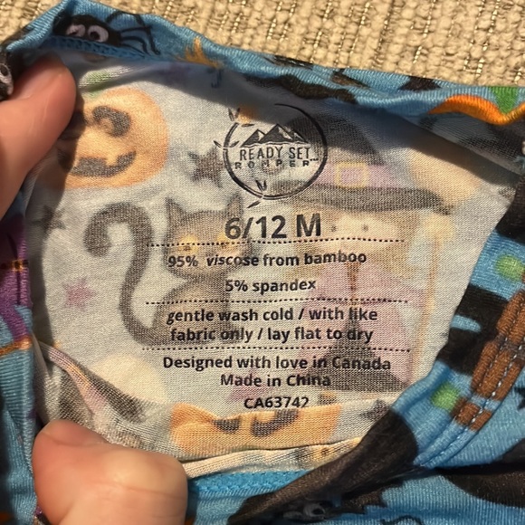 RSR, short sleeve/short leg 6-12mo Halloween print - Picture 2 of 3